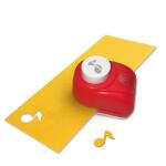Ursus 19500007 Motivlocher klein, Note, aus rotem Kunststoff mit Metallstanze, Durchmesser ca. 16 mm, für Papierqualitäten von 160-220 g/qm, mit Druckknopffunktion für eine einfache Handhabung