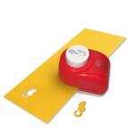 Ursus 19500036 Motivlocher klein, Seepferdchen, aus rotem Kunststoff mit Metallstanze, Durchmesser ca. 16 mm, für Papierqualitäten von 160-220 g/qm, mit Druckknopffunktion für eine einfache Handhabung