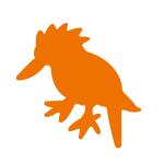Ursus 19520047 Motivlocher mittel, Kookaburra, aus orangenem Kunststoff mit Metallstanze, Durchmesser ca. 25,4 mm, für Papierqualitäten von 160-220 g/qm, mit Druckknopffunktion