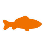Ursus 19520048 Motivlocher mittel, Goldfisch, aus orangenem Kunststoff mit Metallstanze, Durchmesser ca. 25,4 mm, für Papierqualitäten von 160 220 g/qm, mit Druckknopffunktion