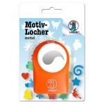 Ursus 19520050 Motivlocher mittel, Welle, aus orangenem Kunststoff mit Metallstanze, Durchmesser ca. 25,4 mm, für Papierqualitäten von 160-220 g/qm, mit Druckknopffunktion für eine einfache Handhabung