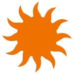 Ursus 19540005 Motivlocher groß, Sonne, aus gelbem Kunststoff mit Metallstanze, Durchmesser ca. 38,1 mm, für Papierqualitäten von 160-220 g/qm, mit Druckknopffunktion für eine einfache Handhabung