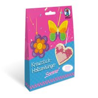 Ursus 21440002 - Kreuzstich-Anhänger aus Holz...