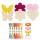 Ursus 21440002 - Kreuzstich-Anhänger aus Holz "Sommer", Bastel-Set für Kinder mit 3 Holz-Anhängern, Stickgarn, Sticknadeln, Deko-Material und Anleitung