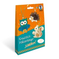 Ursus 21440003 Kreuzstich Waldtiere, Bastel-Set für...