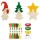 Ursus 21440004 Kreuzstich Weihnachten, Bastel-Set für Kinder mit 3 Holz-Anhängern, Stickgarn, Sticknadeln, Deko-Material und Anleitung, bunt