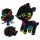 Ursus 24540003F Magische Kratzel-Motive Tiere, schwarz, mit Regenbogen Effekt, 6 Bogen 250 g/qm, inklusive 1 Bambusstift, Stickeraugen und Kratzanleitung, ideal als Geschenk, bunt