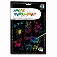 Ursus 24554600F Magische Kratzel, DIN A4, schwarz, mit...