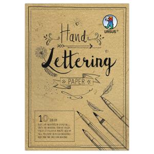 Ursus 24934610 - Handlettering Paper, Elefantenhaut im Farbton Chamois, DIN A4, 190 g/qm, 10 Blatt, ideale Grundlage zum individuellen Gestalten von Buchstaben, Creme