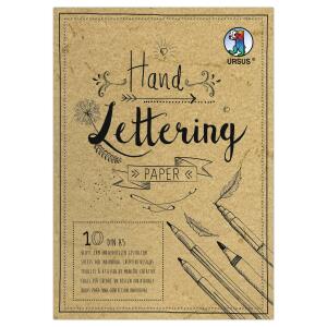 Ursus 24939210 - Handlettering Paper, Elefantenhaut im Farbton Chamois, DIN A5, 190 g/qm, 10 Blatt, ideale Grundlage zum individuellen Gestalten von Buchstaben, Creme