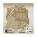 Ursus 38055599F Faltblätter Kraftpapier Design Mix, 100 Blatt in 10 verschiedenen Motiven, ca. 15 x 15 cm, 80 g/qm, einseitig Bedruckt, zum Falten von Fensterbildern, Sternen und Figuren, braun/weiß