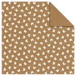 Ursus 38055599F Faltblätter Kraftpapier Design Mix, 100 Blatt in 10 verschiedenen Motiven, ca. 15 x 15 cm, 80 g/qm, einseitig Bedruckt, zum Falten von Fensterbildern, Sternen und Figuren, braun/weiß