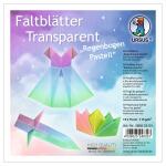 Ursus 38065503 - Faltblätter Transparent "Regenbogen Pastell" 115 g/m², 50 Faltblätter 15 x 15 cm, einseitig bedruckt