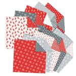 Ursus 38075599F Faltblätter Nordic Christmas, ca. 15 x 15 cm, 120 Blatt quadratisches Faltpapier mit 10 verschiedenen weihnachtlichen Motiven, beidseitig Bedruckt, bunt