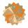 Ursus 41256105 Indian Colours Orange, mit 10 Naturpapier und 5 Blatt Tonzeichenpapier, einseitig Bedruckt, mit Metall-Effekt und Glitter veredelt
