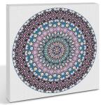 Ursus 43520002F - Diamond Painting Mandala Set 2, Bastelset mit Steinchen in blau, weiß und gelb, 1 Leinwand 30 x 30 x 1,5 cm