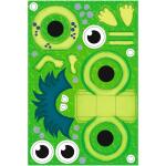 Ursus 57340001F Paper Illuminies Little Monsters, Kreativ-Set für Kinder zum Basteln von 4 monstermäßigen Mini-Lichtern, inkl. vorgestanzte Teile und Anleitung, bunt