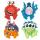 Ursus 57340001F Paper Illuminies Little Monsters, Kreativ-Set für Kinder zum Basteln von 4 monstermäßigen Mini-Lichtern, inkl. vorgestanzte Teile und Anleitung, bunt