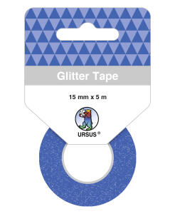 Ursus GLITTER TAPE 15MMx5M ROLLE,KÖNIGSBLAU