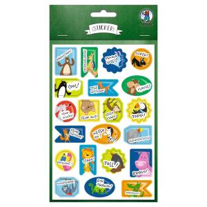 Ursus 59520007F, lustige Tiermotive, 84 Sticker in verschiedenen Größen, selbstklebend, einseitig bedruckt, zur Belohnung ihres Kindes, bunt