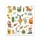 Ursus 59540004F - Glitzer-Sticker Fun IV, 4 Stickerbögen mit 156 selbstklebenden Aufklebern in verschiedenen Motiven, ca. 0,8-5,7 cm groß, teilweise folienveredelt oder beglittert, bunt
