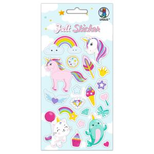 Ursus 59550001 - Filz Sticker "Unicorns", 20 Stück auf einem Bogen