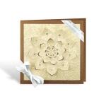 Ursus 61600001 Handgeschöpftes Naturpapier Noblesse Cream, 8 Blatt in 4 verschiedenen Motiven, ca. 23 x 33 cm, 200 g/qm, geprägt, mit Metall-Effekt, ideal als Grundlage für vielfältige Bastelarbeiten