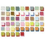 Ursus 71800099 - Design-Papier "Retro", Mix mit 50 Blatt beidseitig bedrucktem Motiv-Papier, 190 g/m², 30,5 x 30,5 cm, Vorder- und Rückseite jeweils unterschiedlich bedruckt