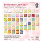 Ursus 71810099 - Design-Papier "Romantik", Mix mit 50 Blatt beidseitig bedrucktem Motiv-Papier, 190 g/m², 30,5 x 30,5 cm, Vorder- und Rückseite jeweils unterschiedlich bedruckt