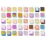 Ursus 71850099 - Glitter Design-Papier "Flowers", Mix mit 40 Blatt beidseitig bedrucktem Motiv-Papier, 190 g/m², 30,5 x 30,5 cm, Vorder- und Rückseite jeweils unterschiedlich bedruckt