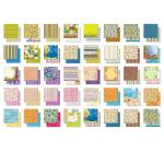 Ursus 71880099 - Glitter Design-Papier "Kids", Mix mit 40 Blatt beidseitig bedrucktem Motiv-Papier, 190 g/m², 30,5 x 30,5 cm, Vorder- und Rückseite jeweils unterschiedlich bedruckt