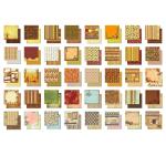 Ursus 71890099 - Glitter Design-Papier "Autumn", Mix mit 40 Blatt beidseitig bedrucktem Motiv-Papier, 190 g/m², 30,5 x 30,5 cm, Vorder- und Rückseite jeweils unterschiedlich bedruckt