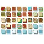 Ursus 71900099 - Glitter Design-Papier "X-Mas", Mix mit 40 Blatt beidseitig bedrucktem Motiv-Papier, 190 g/m², 30,5 x 30,5 cm, Vorder- und Rückseite jeweils unterschiedlich bedruckt