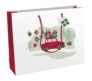 Clairefontaine Eurowrap Clairefontaine X-30876-6C – Ho Ho Ho, Einkaufstasche, 37,3 x 11,8 x 27,5 cm