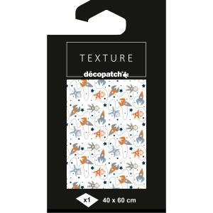 Clairefontaine décopatch TD864C - 1 Bogen 40x60cm décopatch-Papier Motiv Texture, Kosmonaut
