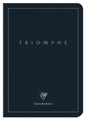 Clairefontaine Clairefontaine 37126C Collection Triomphe PLATINUM Un Notizbuch, A5, 14,8 x 21 cm, 96 linierte Seiten, elfenbeinfarbenes Papier, 90 g, Karton, matt, mit silberfarbener Beschriftung