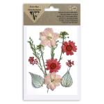 Clairefontaine Trockenblumen gepresst 12St rot
