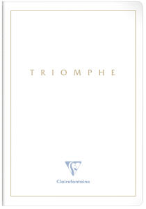 Clairefontaine Clairefontaine Triomphe GOLD 36176C Notizbuch, A4, 21 x 29,7 cm, liniert, 96 Seiten, Weiß, 90 g, Einband mit goldfarbener Beschriftung