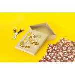 Clairefontaine Décopatch BT077C - Schachtel aus Pappmaché, Pflanze rechteckig 15x12x3cm, ideal für die Deko zu Hause, 1 Stück