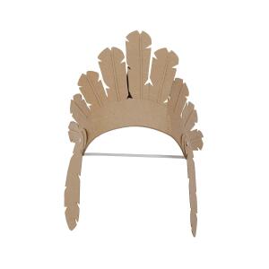 Clairefontaine Décopatch AC896C - Kopfschmuck aus Pappmaché, Indianer Kinder, 25x10x21 cm, 1 Stück