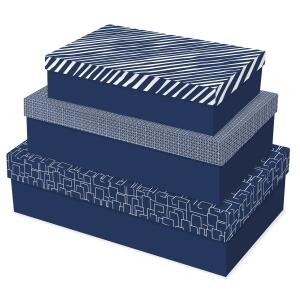 Clairefontaine Clairefontaine K-30747-BXC - Men in Blue, Set mit 3 rechteckigen Behältern