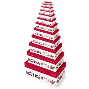 Clairefontaine Clairefontaine X-31193-BXC Hoho, Set mit 12 rechteckigen Schachteln
