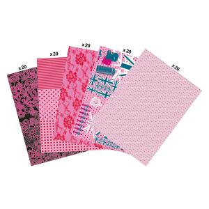 Clairefontaine Décopatch MP009C Decopatch-Papier, Rosa, 30 x 40 cm