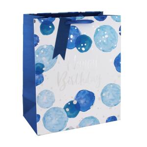 Clairefontaine Clairefontaine 28911-2C - Geschenktüte L, 26,5x14x33 cm, 210g, elegant und praktisch, 1 Stück, Happy Birthday Kraftnatur
