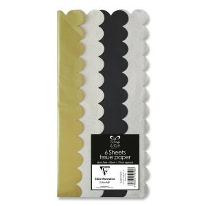 Clairefontaine Seide Packung 6 Bl 50x70 metall st