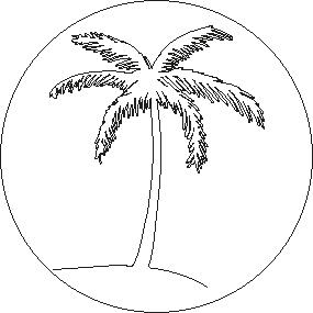 Herbin Herbin 40490T - Siegelplatte aus Messing, mit Motiv, zum Anschrauben an Holzgriffe, Palme