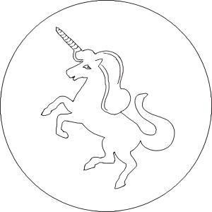 Siegel, Motiv Tropisch Einhorn