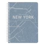 Clairefontaine Jeans, Spiralheft A5 74Bl lin+Rd st