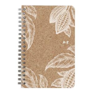 Clairefontaine Cocoa Spiraladressb 11x17 50Bl lin