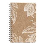Clairefontaine Cocoa Spiraladressb 11x17 50Bl lin